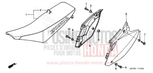 SEAT/SIDE COVER (CRF450R2,3,4) CRF450R4 de 2004
